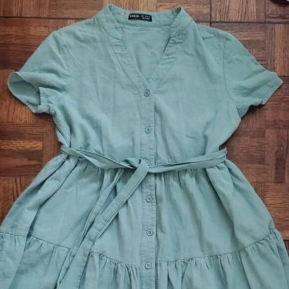 Ditsy Drop Waist flare Dress with waist belt- NWOT- Size small - Picture 7 of 16